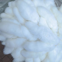 Vente en gros de queues de renard en fourrure véritable, grandes, noires, duveteuses, de 45 cm, pour la décoration, porte-clés