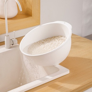 Kitchen Tools Multifunction Drain <b>Basket</b> <b>Plastic</b> Drain <b>Basket</b> Rice Washing Drain Basin Vegetable Fruit Washer Washing Bowl - Product Image 1