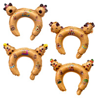 Nouveau Capybara Handheld Stick Ballons Feuille D'aluminium Ballon Activité Atmosphère Maternelle Journée Des Enfants Coiffe Ballons