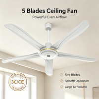 Ventilateur de plafond de 56 pouces 100W, forte puissance de ventilation, ventilateur électrique industriel suspendu à pales en fer pour salon et salle à manger