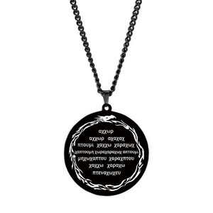 HLSS668 Anthologie magique du dragon du <span class=keywords><strong>Greco</strong></span> égyptien PGM Gravure au laser Talisman Amulette Collier pendentif en acier inoxydable - Product Image 3