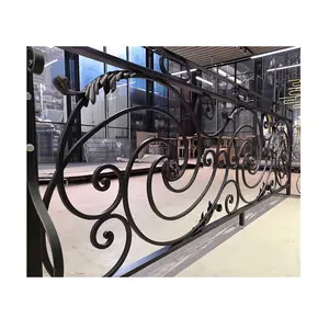 Wholesale eco balcony grill designs wrought iron railing cheap iron pipe railing