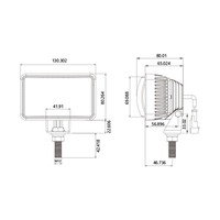 Lampe de travail LED à faisceau large ECE R10 30W pour New Holland H8040 HW365, lampe de travail LED rectangulaire