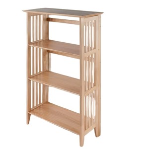 Foldable Shelving Unit Four Layers Wood Storage Rack For Office Use - Product Image 5