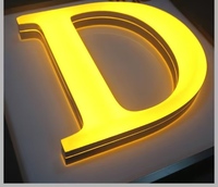Ensemble d'unités alphabétiques 3D personnalisées en lettres D pour enseignes de devanture de magasin, hall d'entreprise et projets d'identification de marque