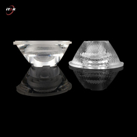 Lentille optique LED RGB plano-concave PMMA personnalisée, D68*H30mm, angle 25°, petit diamètre, réflecteurs, IP66, transmittance 90-95%