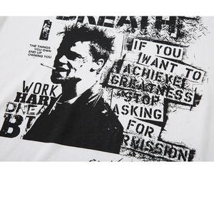 เสื้อยืดโอเวอร์ไซส์สไตล์วินเทจผ้าฝ้าย 100% แขนยาวสำหรับผู้ชาย ดีไซน์สตรีทแฟชั่น พร้อมคุณสมบัติแห้งเร็วและกันยับ - Product Image 2