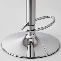 Tabouret de bar réglable en hauteur JOHOOFURNITURE, en cuir PVC noir moderne, pour cuisine et restaurant