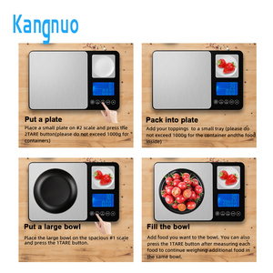 Balance électronique de cuisine numérique à double plateforme en acier inoxydable avec écran LCD pour la maison - Product Image 6