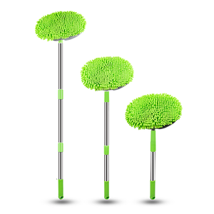 De chenilla de microfibra desmontable de la fregona cabeza cuidado <span class=keywords><strong>plumero</strong></span> fregona de limpieza aluminio poste telescópico - Product Image 4
