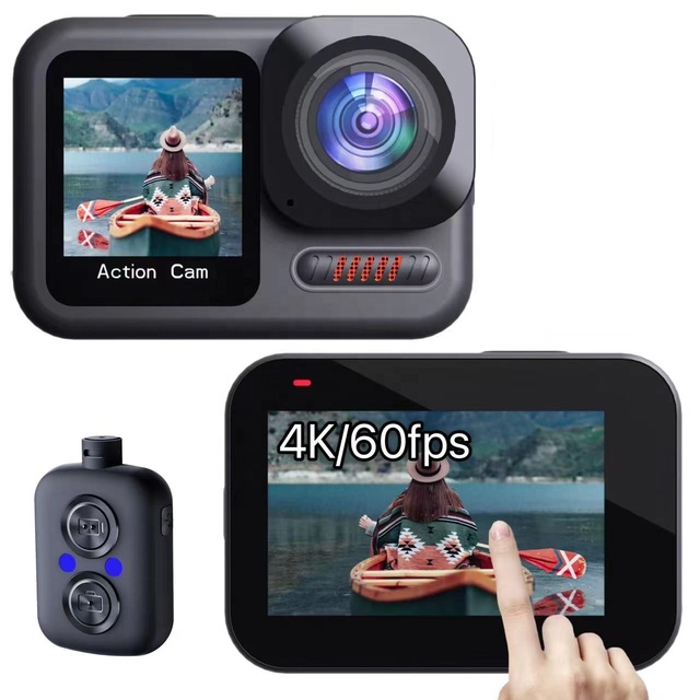 2023 New 4K/60FPS Touch Screen Body Waterproof VLOG Sports DV Built-in 6-axis Anti-shake Gyroscope EIS Sport Action Camera