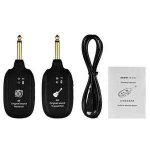 Sistema di Effetti per Chitarra Wireless Ricaricabile A8 con Trasmettitore e Ricevitore e Amplificatore con Batteria Integrata in Plastica - Product Image 2