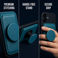 Portefeuille magnétique 2-en-1 pour téléphone avec support en cuir PU