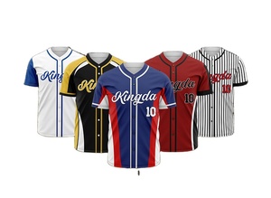 Sublimated <b>Red</b> College Baseball Jersey Uniform Breathable Moisture Wicking Quick Dry Fabric Custom Embroidery Logo Sets - Product Image 2