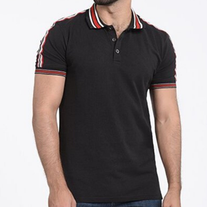 Haute qualité 100% coton bande fil hommes Polo T-Shirt Logo personnalisé respirant Style décontracté à manches courtes - Product Image 5