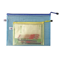 Paquete de 15 Fundas para Documentos de Malla Impermeable en 5 Colores a Precio Económico, Fundas para Documentos A4 + A5 + A6, Carpeta para Documentos con Cierre para Recibos