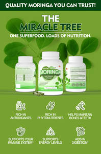 Kapsul Moringa kualitas tinggi mendukung kesehatan prostat Natural Herbal suplemen grosir jumlah besar OEM Label pribadi Moringa - Product Image 6