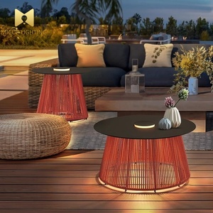 Lampada da <span class=keywords><strong>Tavolo</strong></span> Moderna in <span class=keywords><strong>Rattan</strong></span> con LED, Impermeabile IP65, Alimentata a Energia Solare per Esterni, Patio, Giardino, Cortile - Product Image 6