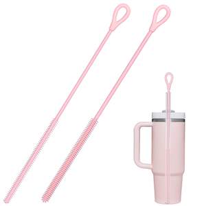 Silicone <b>Straw</b> Cleaner Brush <b>Straw</b> Cleaner Brush Extra Long <b>Straw</b> Brush Bristles Cleaner for Cleaning <b>Stanley</b> Cup - Product Image 1