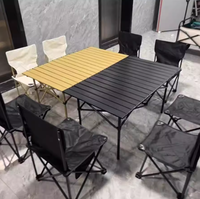 Table pliable en fer ultralégère Portable pour une utilisation en extérieur haute résistance plage pique-nique randonnée Camping sac lesté meubles d'intérieur