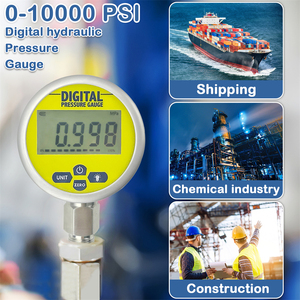 10000PSI เกจวัดความดันดิจิตอล80มม. เส้นผ่านศูนย์กลางสูง0.4% FS ไฮดรอลิกมาโนมิเตอร์ขนาด1/4นิ้ว - Product Image 6