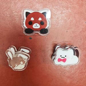 Clips en acrylique transparent de haute qualité en gros, design personnalisé mignon pour cadeaux, fournitures promotionnelles et de fête - Product Image 3