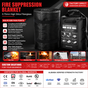 <span class=keywords><strong>Manta</strong></span> Ignífuga de Fibra de Vidrio de 0.75mm para Control de Calor en Vehículos Eléctricos, Proveedor OEM, Fábrica China - Product Image 1