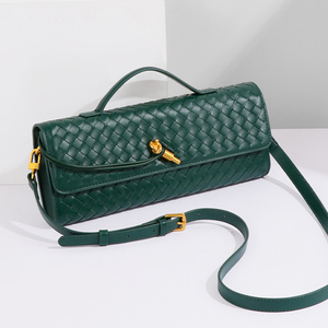 New <strong>Arrival</strong> Ladies Colorful Braided Long Hand Clutch <strong>Bags</strong> Fashionable Guangzhou Lock Woven <strong>Shoulder</strong> <strong>Bag</strong> Accept Customization