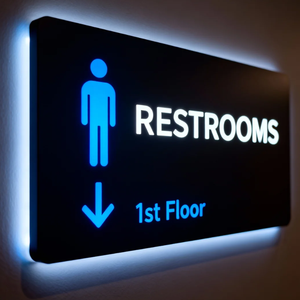 <span class=keywords><strong>ป้าย</strong></span>ไฟ LED เตือนการสวมหน้ากากแบบส่วนตัวพร้อมไอคอนที่ชัดเจนและแสงสีฟ้าอ่อนสำหรับสำนักงานและห้างสรรพสินค้า - Product Image 5