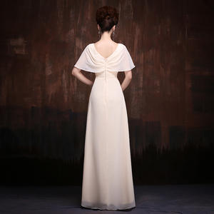 2024 SS champanhe Frocks Plus Size Império Cintura Maxi Vestido Dama De Dama De Casamento Vestidos Festa De Casamento - Product Image 3