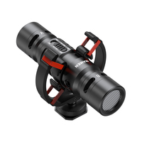Microphones en métal de haute qualité Mic 08pro DUO Dual-Capsule Micro Camera-Mount Shotgun Microphone avec kit de pare-brise en fourrure