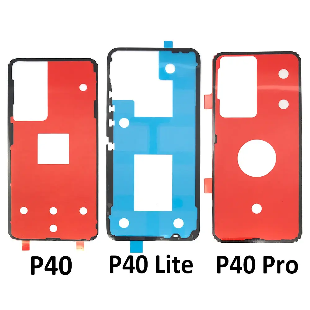 Adesivo adesivo Back Housing Bateria Capa Cola para Huawei P20 P30 P40 Lite Mate 20 30 Lite 40 Pro Voltar Vidro Nova 5t Caso CE