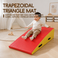 Alfombra Triangular Plegable y Suave para Niños, Duradera y Ligera, 3 Tamaños Opcionales, Alfombra de Juego para Escalar y Deslizarse en Interiores