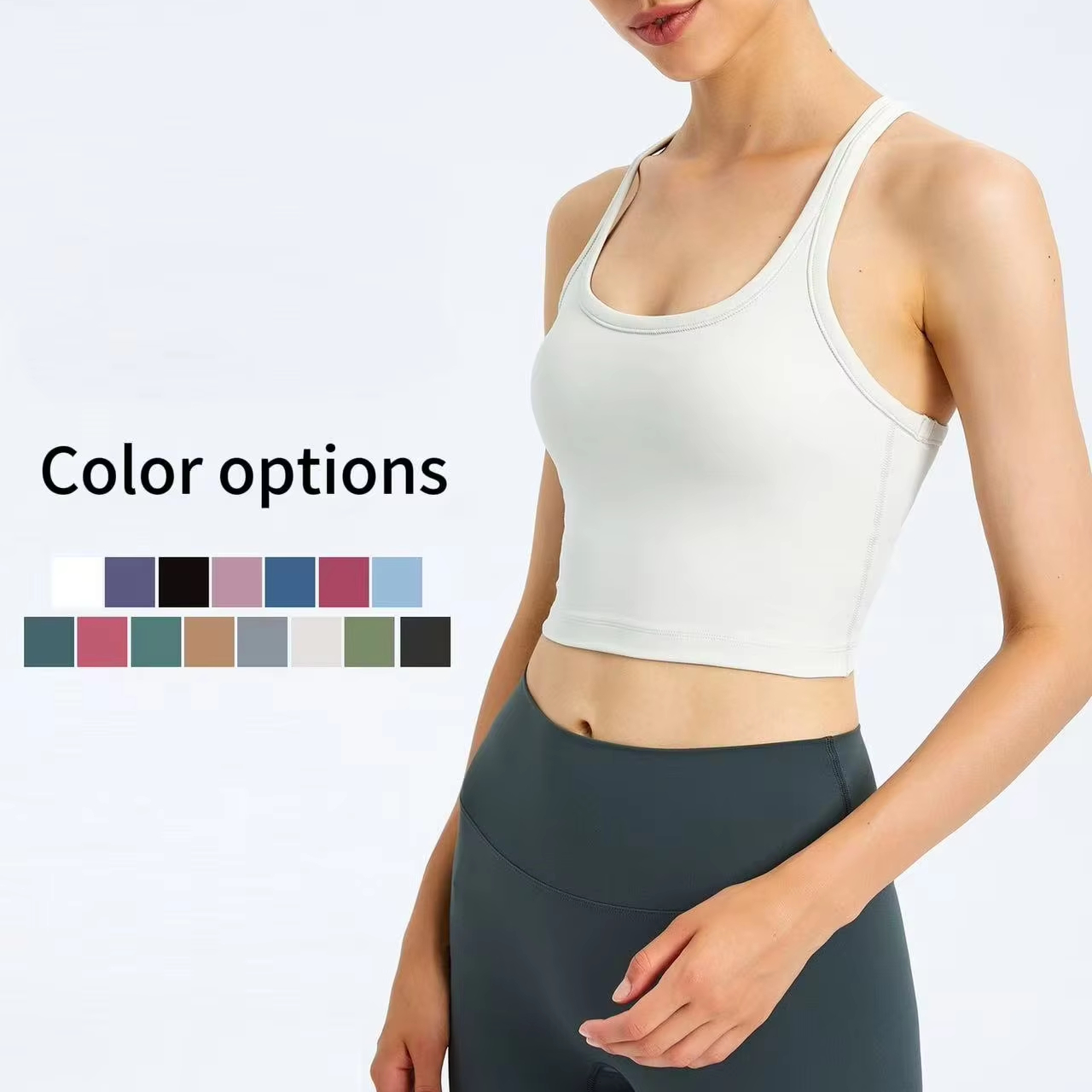 New Design High Quality Women's Sports Bra Yoga Fitness Vest Top with Pad Inside Yoga Bra for Women