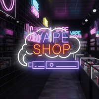 Enseigne néon LED acrylique étanche personnalisée en forme de cigarette/cigare pour décoration murale de magasin de tabac ou de fumerie, lumière néon sur mesure