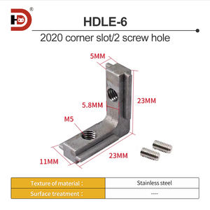 Accesorios de perfil de aluminio de acero inoxidable con ranuras de esquina 20/30/40/45 y sujetadores de conexión interna en forma de L incorporados - Product Image 3
