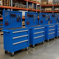 Chariot à outils sur mesure en métal thermolaqué, chariot utilitaire, étagère de rangement pour atelier d'usine avec roues
