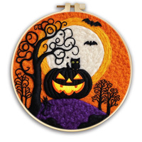 ChangxuTextile Décoration d'Halloween en feutre fantôme et citrouille, la plus vendue, ornement suspendu pour enfants, motif dessin animé, en feutre de laine fait main