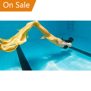 Ropa de baño para niñas pequeñas, disfraz de cola de sirena amarilla, conjunto de Bikini barato de verano, <span class=keywords><strong>2022</strong></span> - Product Image 2