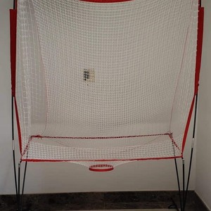 Red de bateo de béisbol con aro de baloncesto, equipo de entrenamiento de malla de 2x1.5m para práctica en interiores - Product Image 2