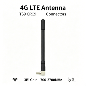 Antenna 4G LTE Flessibile Nera/Bianca con Connettore TS9 CRC9, Amplificatore di Segnale 3dBi 700-2700MHz 50 Ohm per Scheda di Rete - Product Image 1