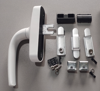 Kit complet de poignée de fenêtre moderne à deux points 25 mm, accessoires de quincaillerie pour fenêtre à battant, commande tactile ambidextre pour aluminium