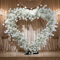 Bouquet de mariée SPR fournitures de mariage sur mesure Arrangement de fleurs décoratives artificielles réception scène toile de fond coeur arc fleur