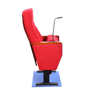 Silla de conferencia Manwa Expo HB670 de haya roja con reposabrazos para sala de conferencias y sala de reuniones - Product Image 3