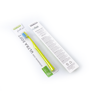 Eco-friendly Ultra Soft PBT Bristle Toothbrush Orthodontic Dental Care for Adults with Plastic Handle for Home Use