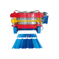 Machine de formage à froid de tôles d'acier colorées à double couche haute performance pour toitures en zinc, panneaux muraux d'entrepôt et toitures métalliques