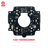 Conception de circuits imprimés LED infrarouges à lumière blanche ODM OEM, assemblage de cartes PCBA, capteurs optiques, accessoires de vidéosurveillance, caméra de sécurité nocturne