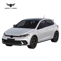 Neuer Umbau 2022 Polo GTI Frontstoßstange Scheinwerfer Grills Diffusor Karosserie-Kit mit Clips für Auto-Upgrade