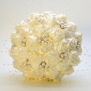 Nuevo Ramo de Flores para Boda, Ramo de Novia con Pedrería, Rosa Artificial para Decoración de Bodas y Hogar - Product Image 3