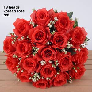 Gros <span class=keywords><strong>fait</strong></span> à la <span class=keywords><strong>main</strong></span> 18 grand <span class=keywords><strong>bouquet</strong></span> de roses coréennes fleurs en soie artificielles pour mariage salon décor <span class=keywords><strong>cils</strong></span> outils inclus - Product Image 6